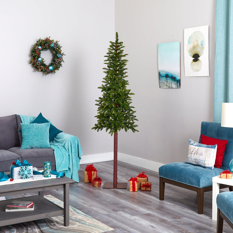 7’ Alaskan Alpine Artificial Christmas Tree with 150 Clear Microdot (Multifunction) LED Lights and 165 Bendable Branches, photo 6 of 8