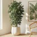 7' Biggy Style Bamboo Silk Tree by Nearly Natural
