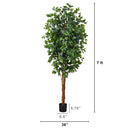 7' Ficus Silk Tree by Nearly Natural