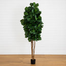 7’ Fiddle Leaf Fig Artificial Tree Beige Trunk