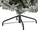7’ Flocked Fraser Fir Artificial Christmas Tree with 600 Warm White Lights and 3852 Bendable Branches