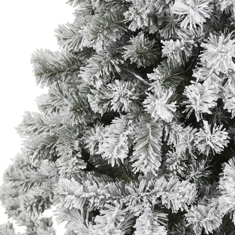 7' Flocked West Virginia Fir Artificial Christmas Tree, photo 3 of 6
