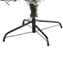 7' Flocked White River Mountain Pine Artificial Christmas Tree with Pinecones and 350 LED Lights