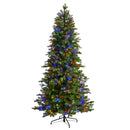 7’ Fraser Fir Artificial Christmas Tree with 300 LED Lights and 1179 Bendable Branches