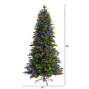 7’ Fraser Fir Artificial Christmas Tree with 300 LED Lights and 1179 Bendable Branches