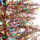 7' Frosted Berry Twig Christmas Tree with 450 Multicolored Gum Ball LED Lights and 1192 Bendable Branches