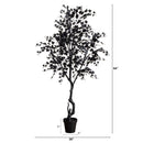 7' Artificial Halloween Black Maple Tree