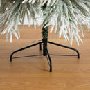 7' Flocked Down Swept Artificial Christmas Tree with 300 LED Lights
