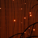 7' Pre-Lit Artificial Halloween Black Willow Tree with 600 Purple and Orange Dual Color LED Lights