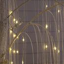 7' Pre-Lit Artificial White Willow Christmas Tree with 400 Cool White LED Light