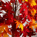 7' Pre-Lit Autumn Weeping Maple Artificial Fall Tree with 450 Warm White LED Lights