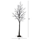 7' Pre-Lit Halloween Minimalist Twig Artificial Fall Tree with 400 Orange & Purple LED Lights