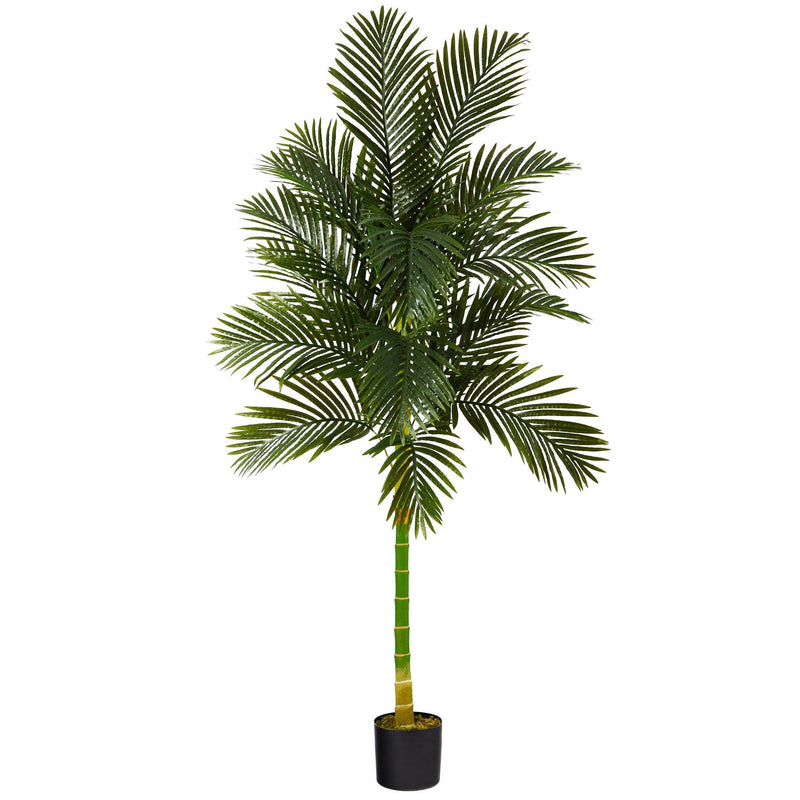 7’ Single Stalk Golden Cane Artificial Palm Tree, photo 5 of 5
