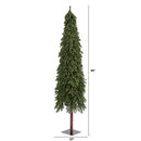 7’ Grand Alpine Artificial Christmas Tree with 950 Bendable Branches on Natural Trunk