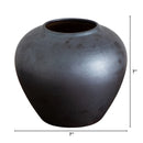 7" Black Round Urn Vase