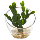 7” Mixed Succulent Artificial Plant in Glass Vase (Set of 3)