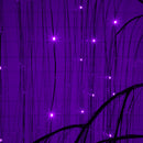 7' Pre-Lit Artificial Halloween Black Willow Tree with 600 Purple and Orange Dual Color LED Lights