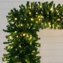 7’ Pre-Lit Artificial Holiday Green Chirstmas Pine Archway with 650 Multifunction Warm White LED Lights