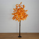 7' Pre-Lit Autumn Maple Artificial Fall Tree with 450 Warm White LED Lights