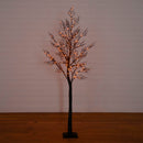 7' Pre-Lit Halloween Minimalist Twig Artificial Fall Tree with 400 Orange & Purple LED Lights