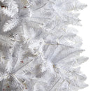 7’ Slim White Artificial Christmas Tree with 300 Warm White LED Lights and 955 Bendable Branches