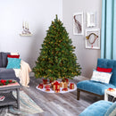 7’ Wyoming Mixed Pine Artificial Christmas Tree with 550 Clear Lights and 1054 Bendable Branches
