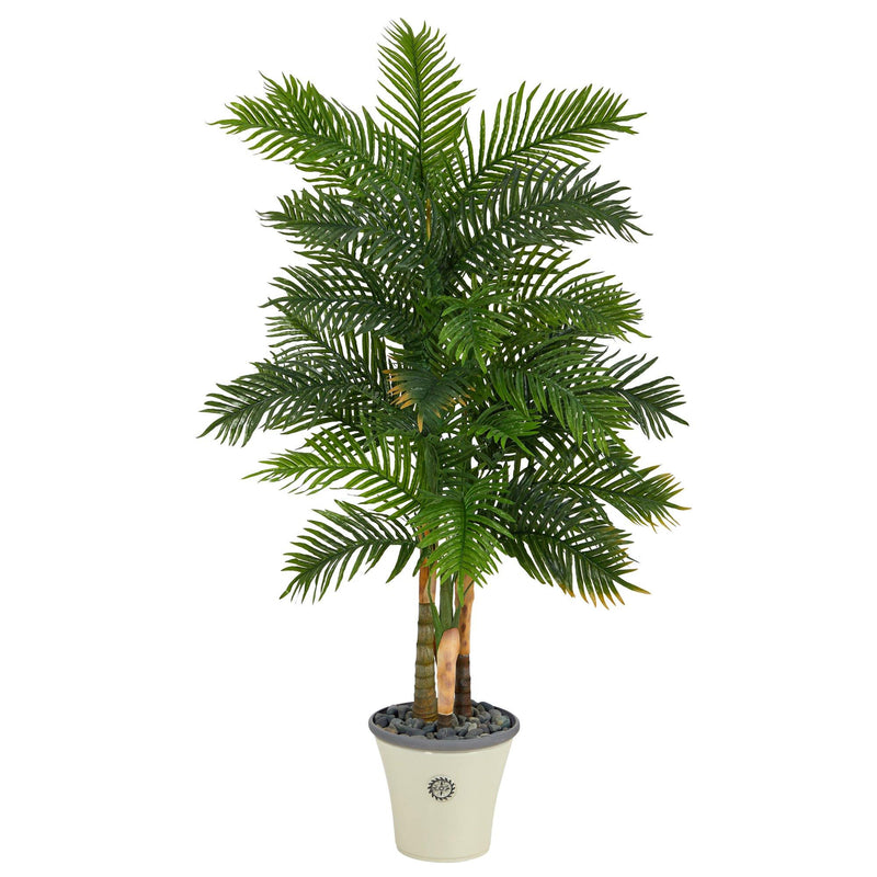 70” Areca Palm Artificial Tree in Decorative Planter (Real Touch)