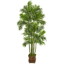 70” Areca Palm Artificial Tree in Metal Planter