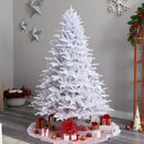 7.5' Candle Lit White Artificial Christmas Tree with 900 LED “Candle Lights” and 1703 Bendable Branches