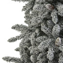 7.5’ Flocked Livingston Fir Artificial Christmas Tree with Pine Cones and 500 Warm LED Lights