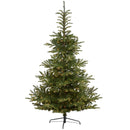 7.5’ Layered Washington Spruce Artificial Christmas Tree with 550 Clear LED Lights and 1325 Bendable Branches