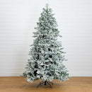 7.5’ Pre-Lit Artificial California Flocked Spruce Christmas Tree with 1000 Color Changing LED Lights