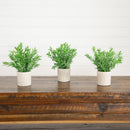 8" Artificial Grass Plant in Decorative Planter - Set of 3