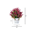 8” Artificial Lavender Plant in Rustic Flowers & Garden Planter -Set of 3