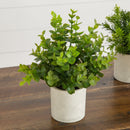 8” Artificial Mini Greenery Potted Plant - Set of 3