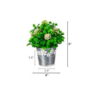 8" Artificial Mixed Flowering Plant in Decorative Daisy Tin Planter -Set of 3