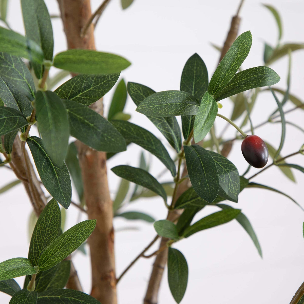 8' Artificial Olive Tree with Natural Trunk, photo 2 of 6