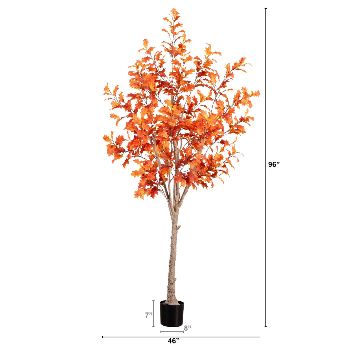 8’ Autumn Oak Artificial Fall Tree, photo 7 of 8