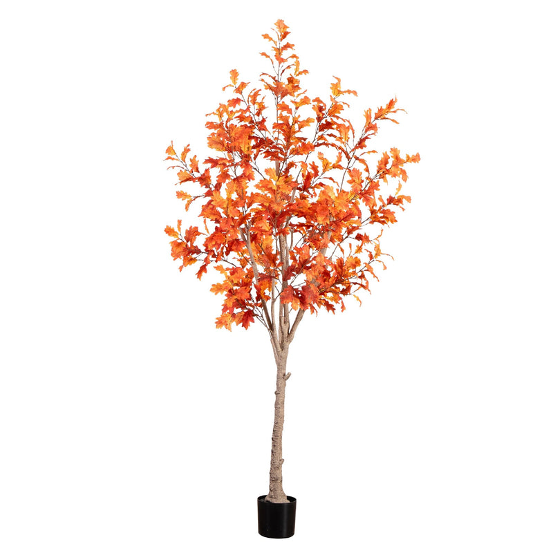 8’ Autumn Oak Artificial Fall Tree