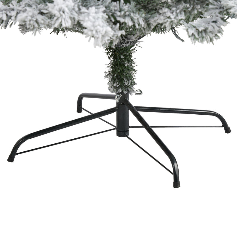 8' Flocked Rock Springs Spruce Artificial Christmas Tree with 500 Clear LED Lights and 1186 Bendbable Branches, photo 4 of 7