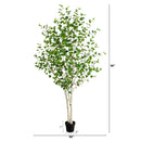 8' Artificial Birch Tree with Real Touch Leaves