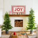 8' Artificial Real Touch Norfolk Island Pine Christmas Tree with Natural Look