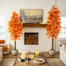 8' Autumn Deluxe Maple Artificial Fall Tree