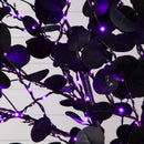 8' Pre-Lit Artificial Halloween Black Eucalyptus Tree with 540 Orange & Purple LED Lights