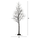 8' Pre-Lit Halloween Deluxe Black Twig Artificial Tree with 216 Orange & Purple LED Lights