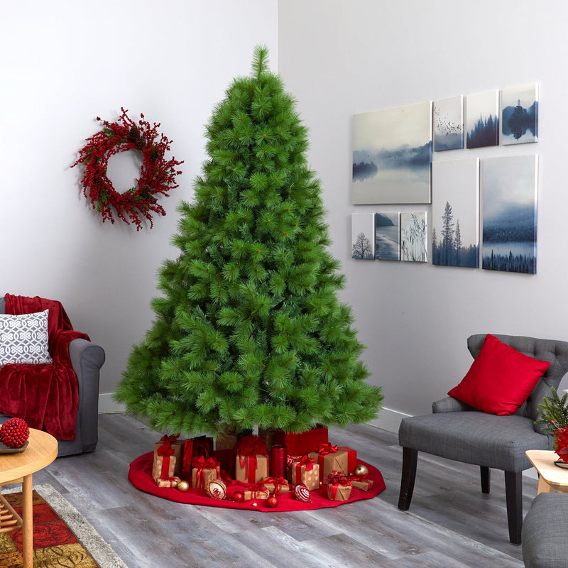8’ Green Scotch Pine Artificial Christmas Tree with 600 Clear LED Lights, photo 4 of 7