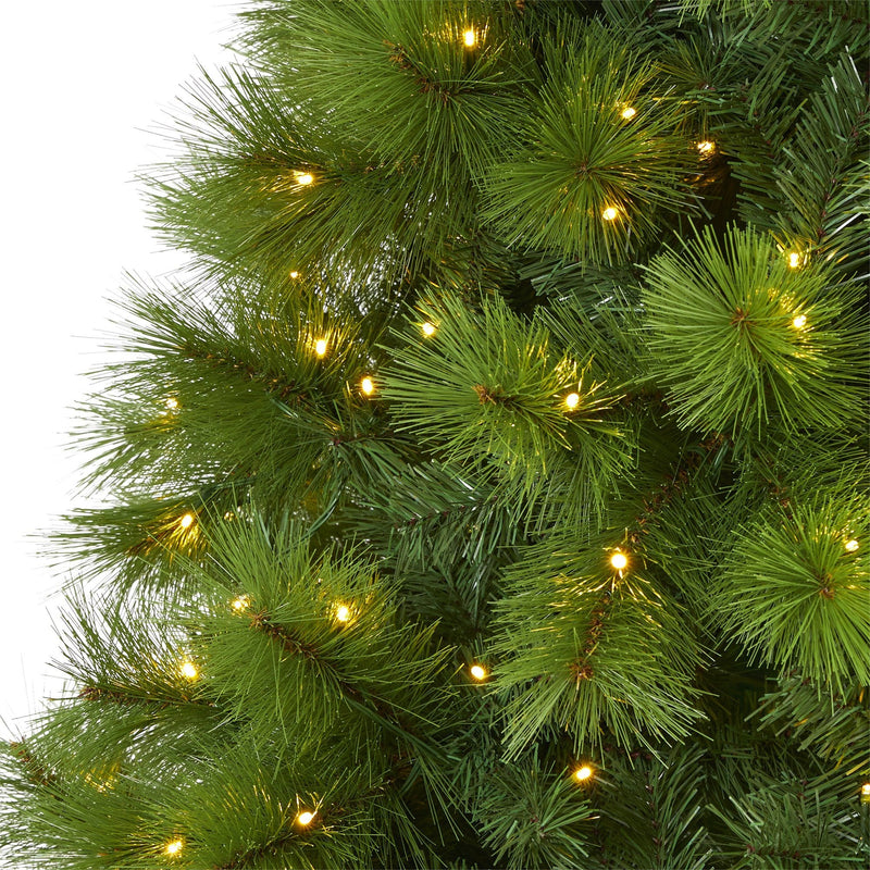 8’ Green Scotch Pine Artificial Christmas Tree with 600 Clear LED Lights, photo 6 of 7