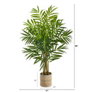8’ King Palm Artificial Tree in Handmade Natural Cotton Multicolored Woven Planter