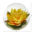 8” Lotus Artificial Arrangement in Glass Vase