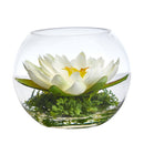 8” Lotus Artificial Arrangement in Glass Vase